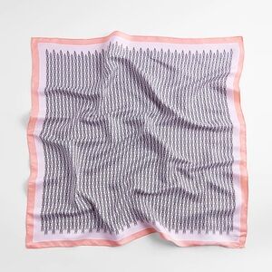 NWT. Zara Pink Geometric Printed Satin Scarf.